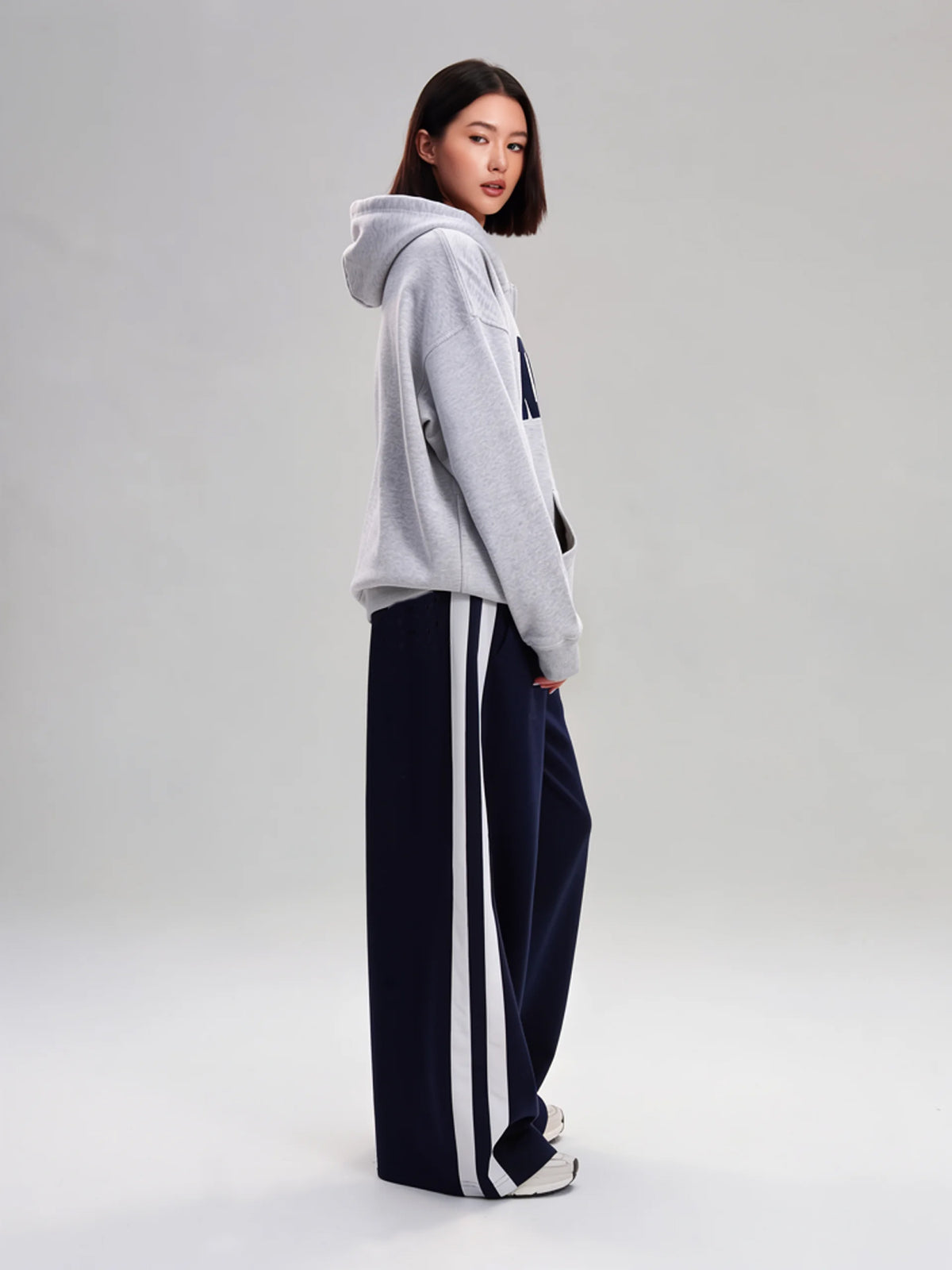Sydney | Women's Graphic Sweatsuit Set | Zip Front Hoodie Side Stripe Sweatpants for Everyday Wear